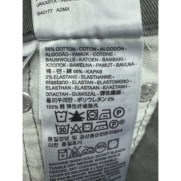 Levi's 513 Men's Slim Fit Straight Leg Gray Denim Jeans - Size 28x30 (29x29.5) - Picture 4 of 5